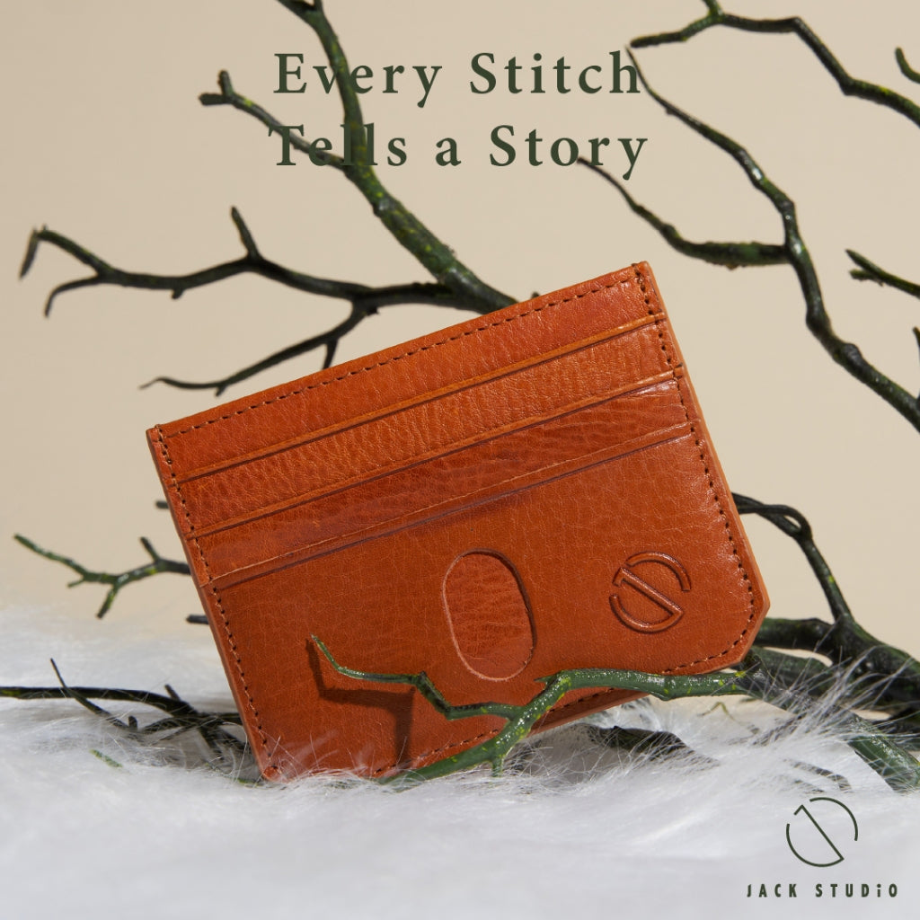 Jack Studio Full Grain Leather Small Card Holder - JWC 30860