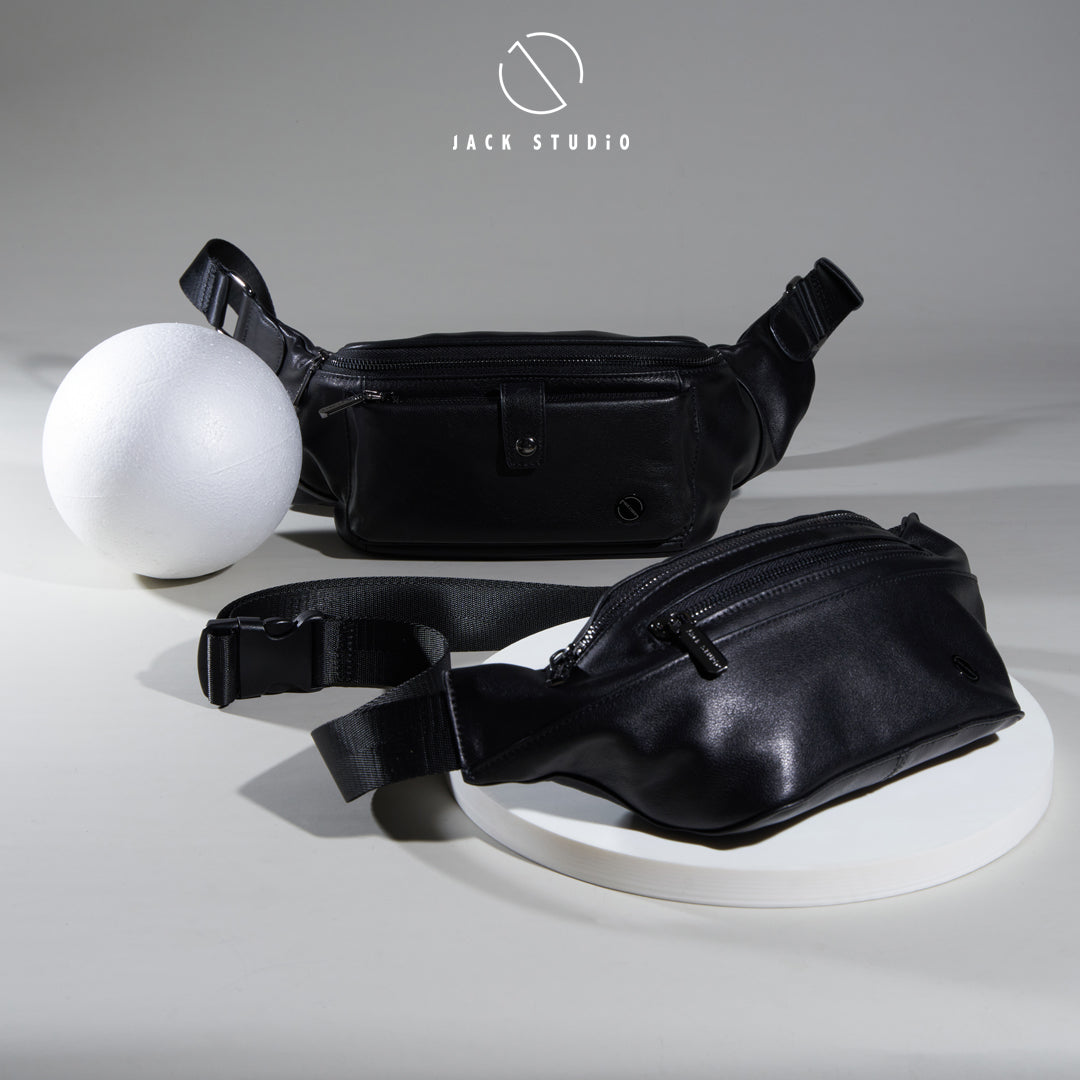 Jack Studio Full Grain Genuine Cow Leather Slim Trendy Waist Crossbody Bag Beg Lelaki - BAB 30810