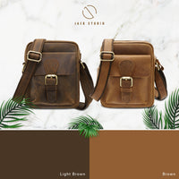 Jack Studio Full Grain Crazy Horse Leather Sling Bag Crossbody Bag Beg Lelaki - BAC 30835 thumbnail