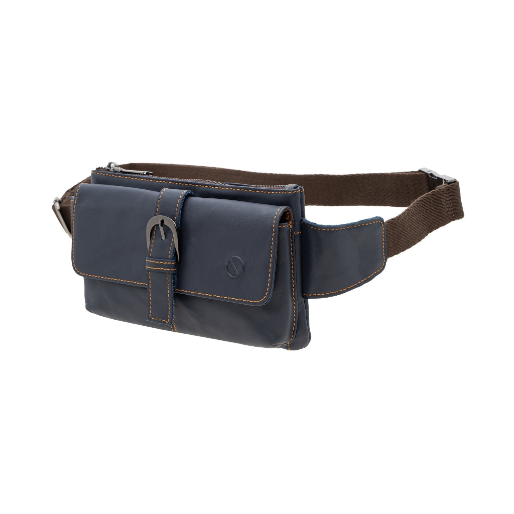 Jack Studio Full Grain Cow Leather Thin Chest Crossbody Waist Pouch Buckle Men’s Bag - BAC 40315 - Jack Studio Marketing Sdn Bhd