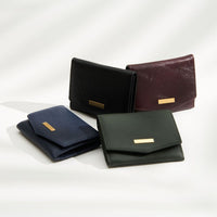 Jack Studio Full Grain Leather Snap Button Ladies Card Holder Mini Wallet Purse Woman - JWB 40555 C thumbnail