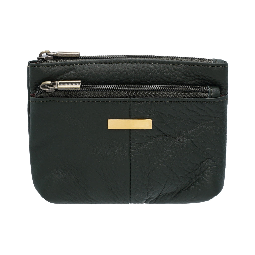 Jack Studio Full Grain Leather Small Coin Pouch Zip Wallet Woman Purse with Keyholder -  JWB 40556 CP