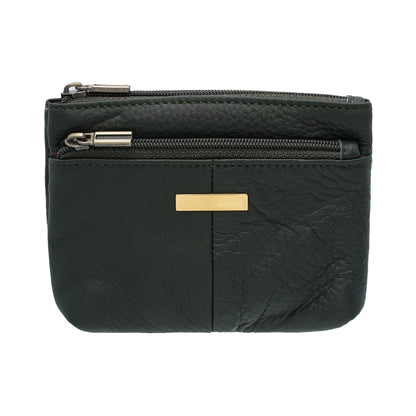 Jack Studio Full Grain Leather Small Coin Pouch Zip Wallet Woman Purse with Keyholder -  JWB 40556 CP
