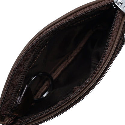 Jack Studio Genuine Cow Leather Coin Pouch Zip Wallet with Keyholder - JK40155