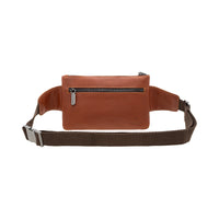 Jack Studio Full Grain Cow Leather Thin Chest Crossbody Waist Pouch Buckle Men’s Bag - BAC 40315 thumbnail