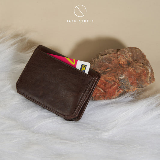 Jack Studio Full Grain Cow Leather Short Wallet Multifunctional Card Holder Easy Carry - JWC 30859 - Jack Studio Marketing Sdn Bhd