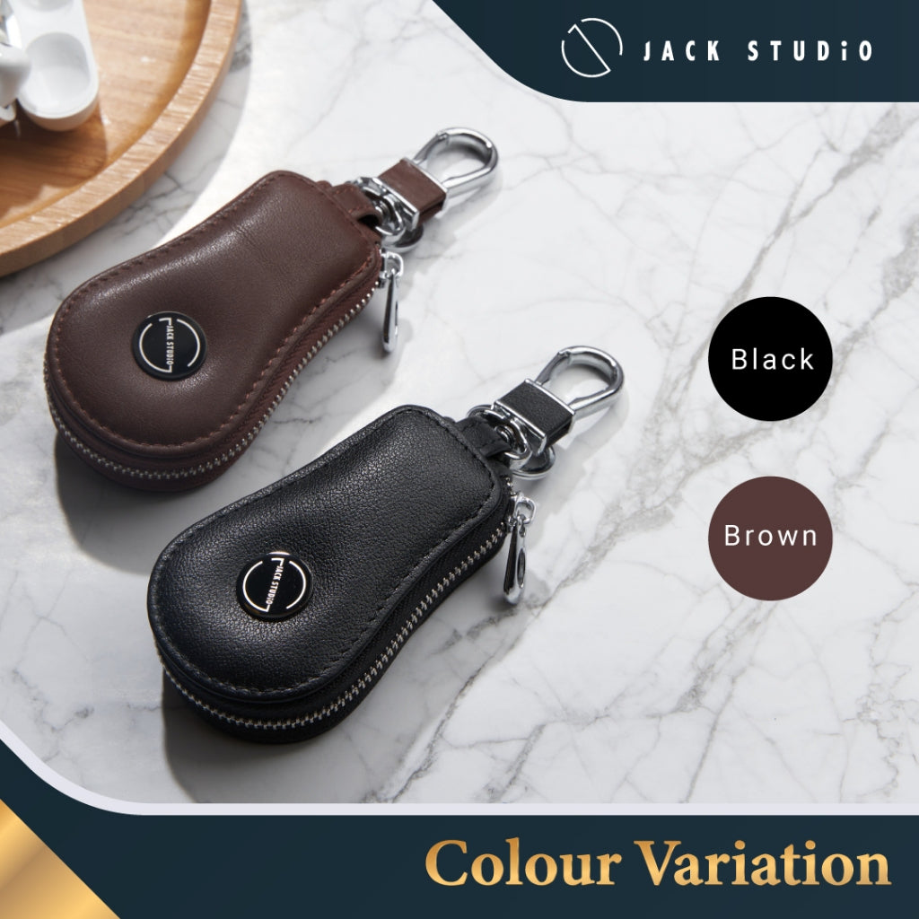 Jack Studio Genuine Cow Leather Car Key Holder Keychain - JK 40151/ 40152/ 40153