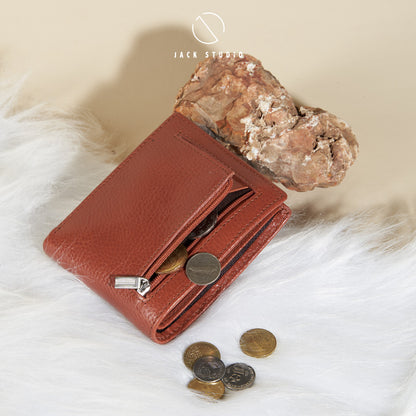 Jack Studio Vegetable Tanned Cow Leather Magnetic Closure Bifold Men’s Wallet with Money Clip - JWC 30861 - Jack Studio Marketing Sdn Bhd