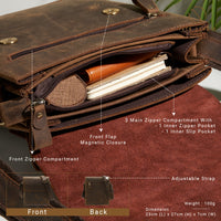 Jack Studio Full Grain Crazy Horse Leather Casual Sling Crossbody Bag For Men - BAC 30838 thumbnail