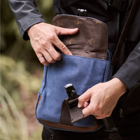Jack Studio Unisex Stylish and Versatile Travel Canvas Leather Shoulder Bag Sling Bag - BAD 30515 thumbnail