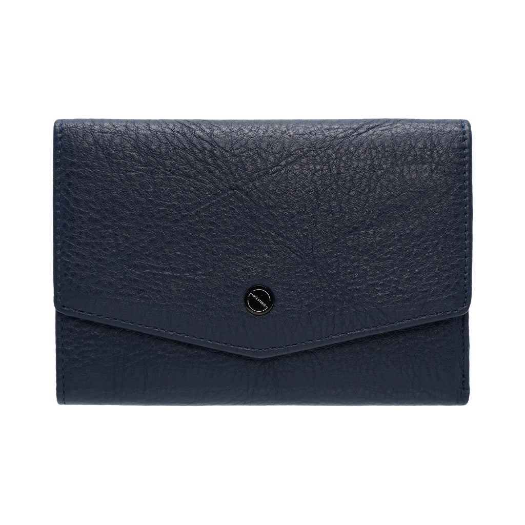 Jack Studio Full Grain Leather Trifold Medium Ladies Wallet Woman Purse with Zipper Coin Pocket - JWB 40553 LT