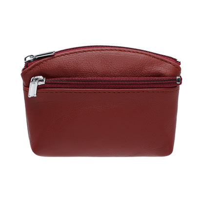 Jack Studio Genuine Cow Leather Coin Pouch Zip Wallet with Keyholder - JK40155