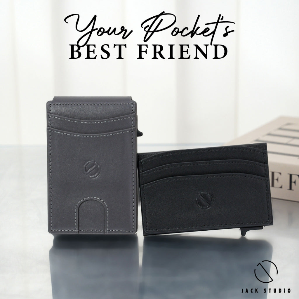 Jack Studio Genuine Cow Leather Men’s Card Holder Sleek Design - JWD 40177 - Jack Studio Marketing Sdn Bhd