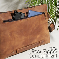 Jack Studio Full Grain Crazy Horse 2-Way Style Sling Crossbody Clutch Bag - BAC 30837 thumbnail