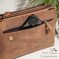 Jack Studio Full Grain Crazy Horse Leather Sling Crossbody Bag Beg Lelaki - BAC 30839 thumbnail