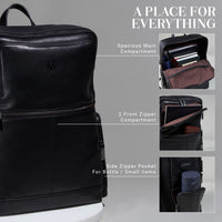Jack Studio Genuine Cow Leather Bussiness Casual Backpack - BAB 50501 B thumbnail