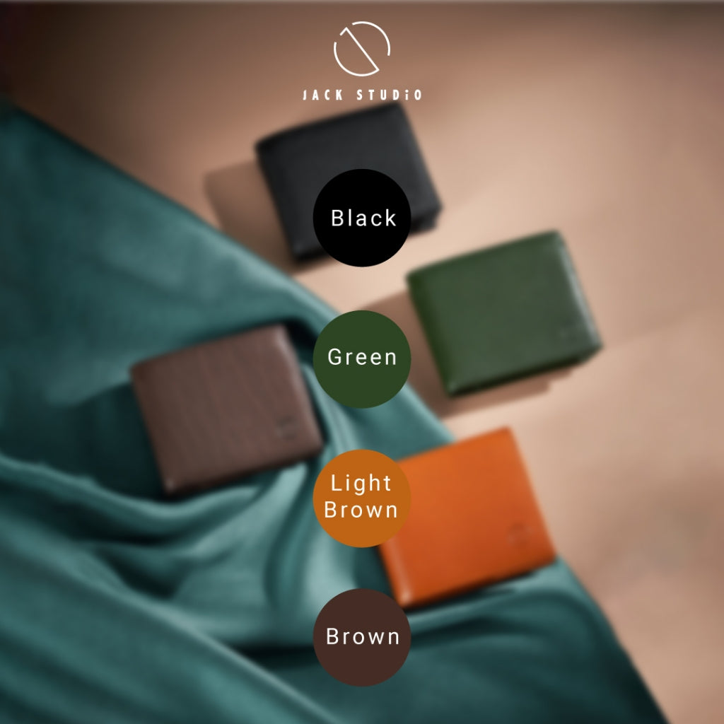 Jack Studio Vegetable Tanned Genuine Cow Leather Bifold Men’s Wallet with Coin Pocket - JWC 31051
