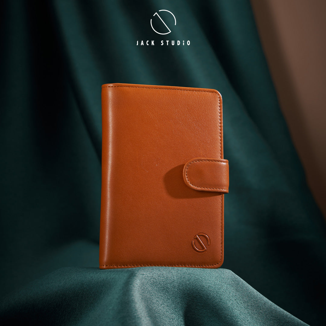 Jack Studio Vegetable Tanned Genuine Cow Leather Passport Cover with Card Slot - JWC 31055