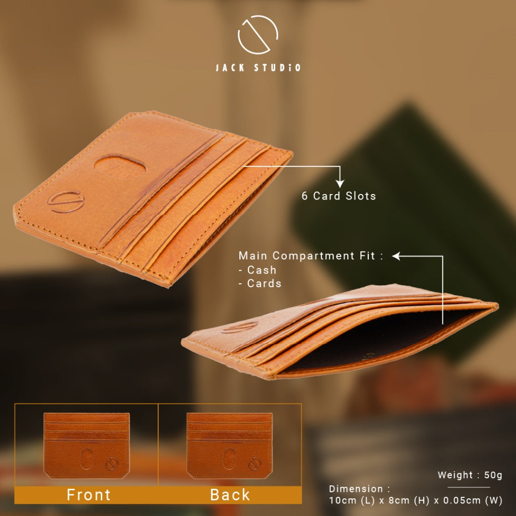 Jack Studio Full Grain Leather Small Card Holder - JWC 30860