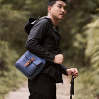 Jack Studio Unisex Canvas Leather Small Crossbody Shoulder Bag Sling Bag - BAD 21004 thumbnail