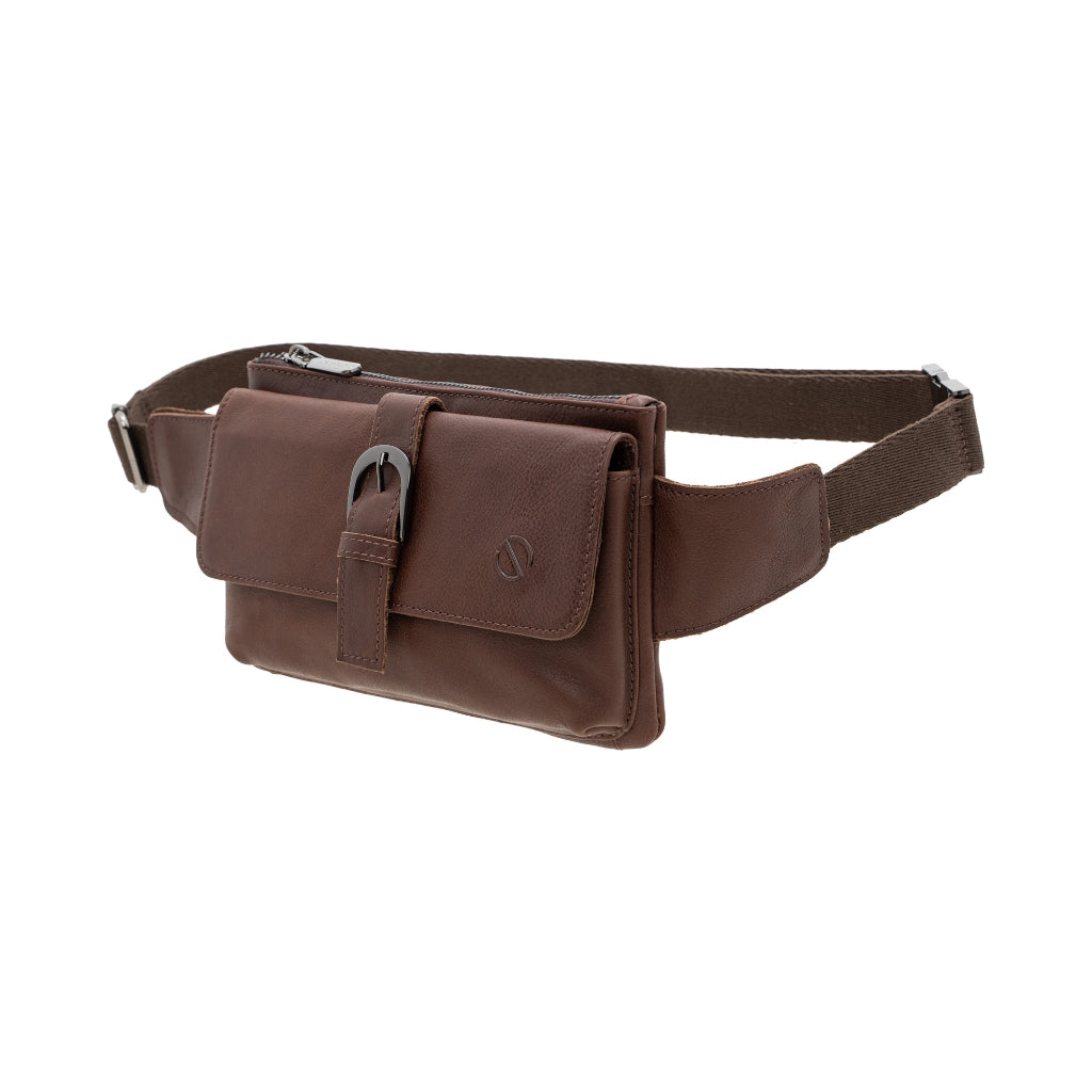 Jack Studio Full Grain Cow Leather Thin Chest Crossbody Waist Pouch Buckle Men’s Bag - BAC 40315 - Jack Studio Marketing Sdn Bhd