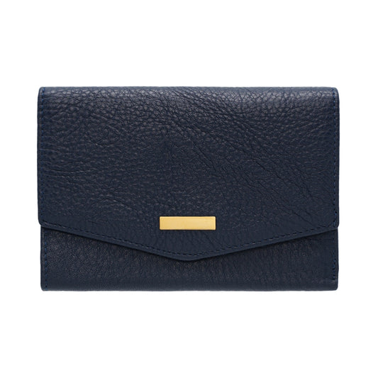 Jack Studio Full Grain Leather Trifold Medium Ladies Wallet Woman Purse with Zipper Coin Pocket - JWB 40553 LT