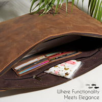 Jack Studio Full Grain Crazy Horse 2-Way Style Sling Crossbody Clutch Bag - BAC 30837 thumbnail