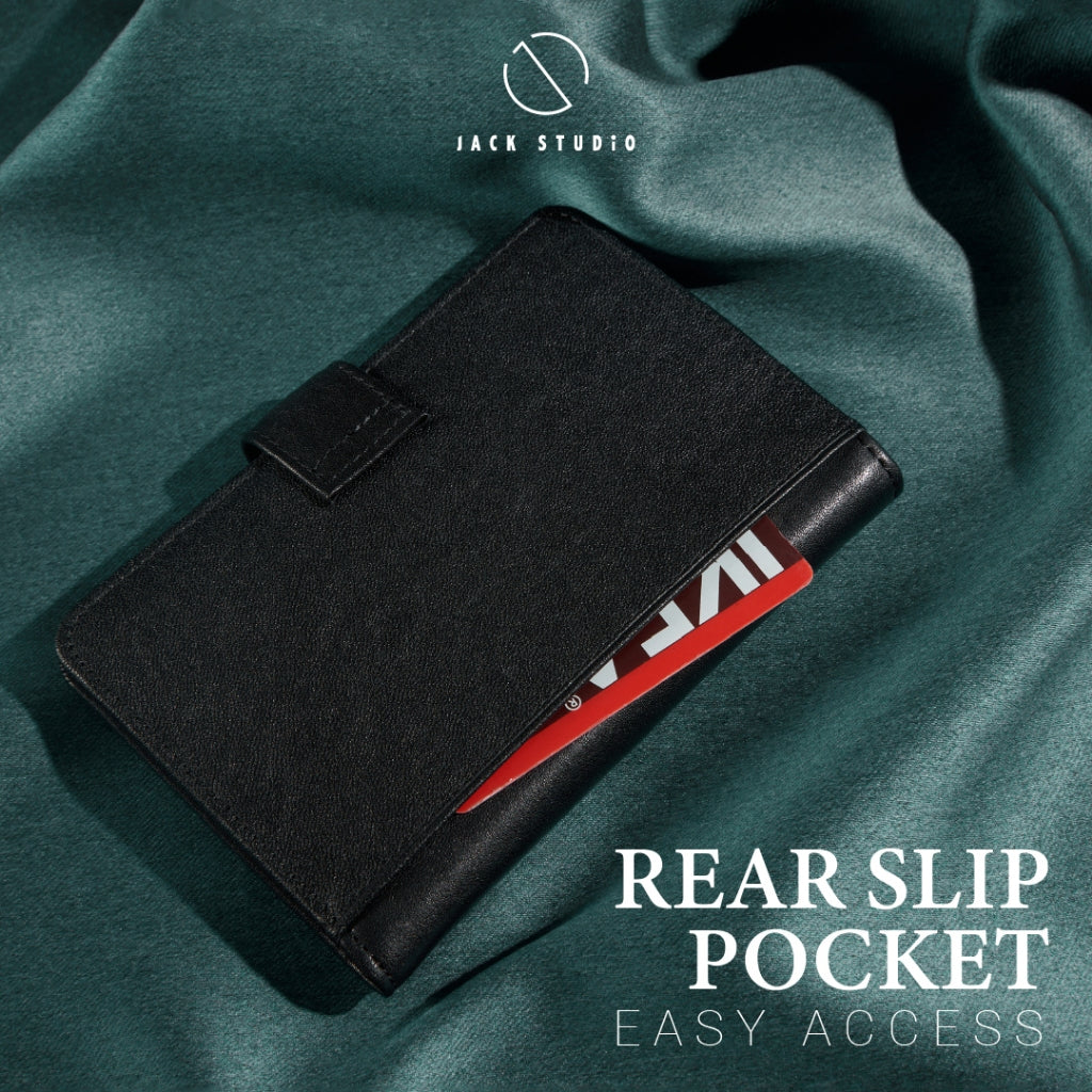 Jack Studio Vegetable Tanned Genuine Cow Leather Passport Cover with Card Slot - JWC 31055