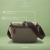 Jack Studio Canvas Leather Trendy Crossbody Sling– BAD 40104 thumbnail