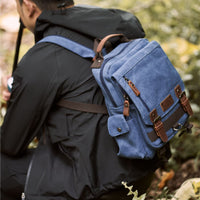 Jack Studio Free Engrave Name Canvas Leather Shoulder Sling Chest Canvas Bag Backpack-BAD 20517 thumbnail