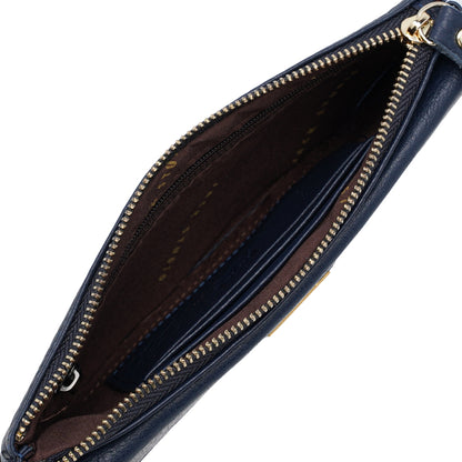 Jack Studio Full Grain Leather Ladies Women Long Zipper Wallet Purse with Snap Button Pocket - JWB 40552 LZ