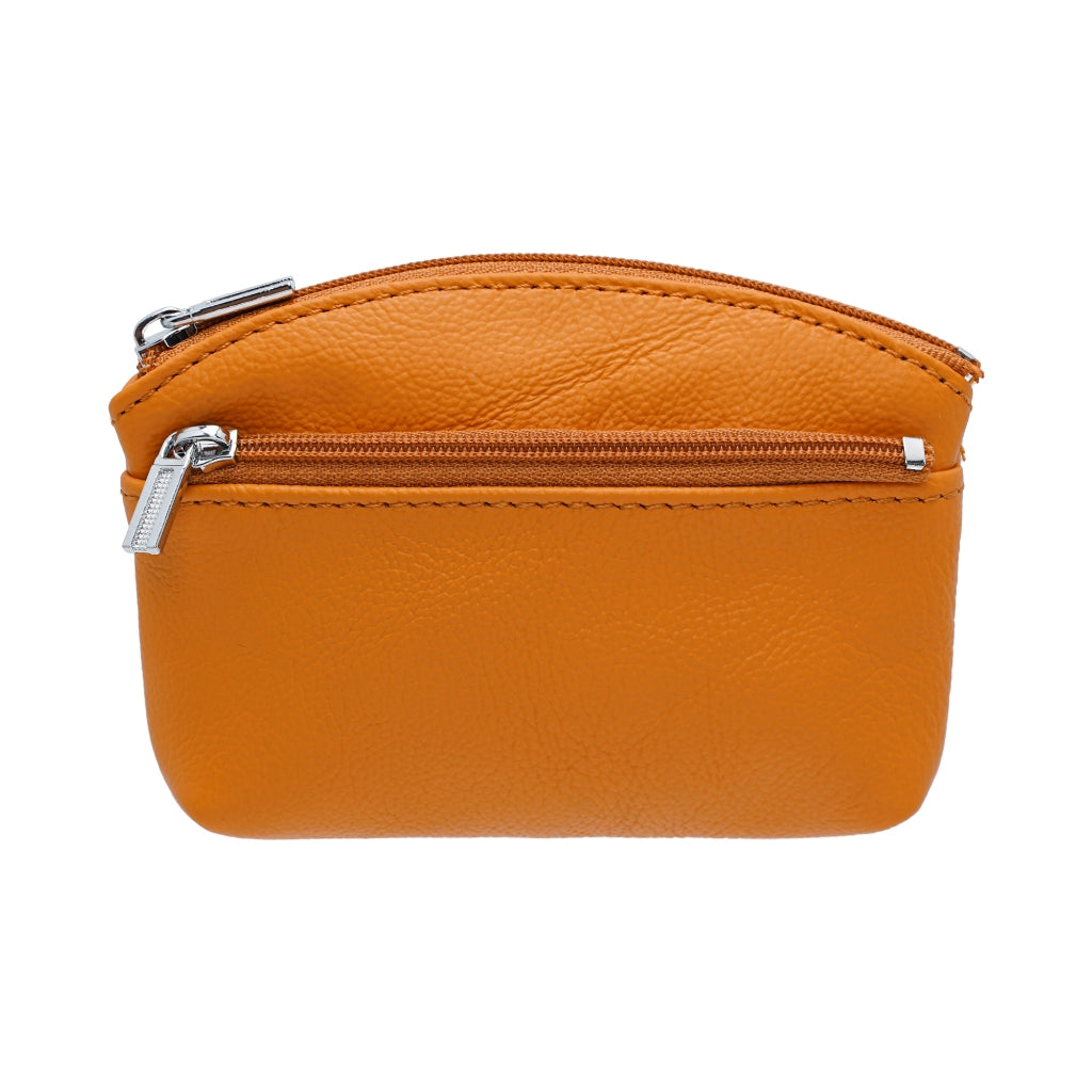 Jack Studio Genuine Cow Leather Coin Pouch Zip Wallet with Keyholder - JK40155