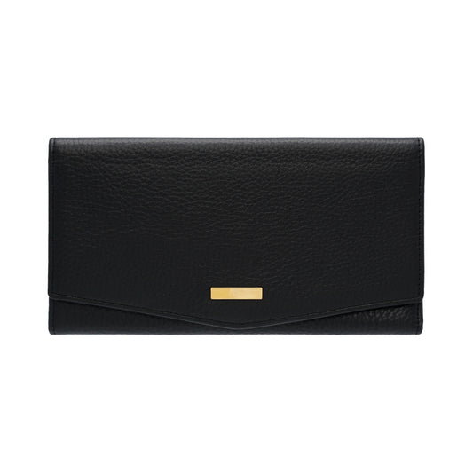 Jack Studio Full Grain Leather Women’s Trifold Long Wallet Purse with Snap Closure - JWB 40551 LT