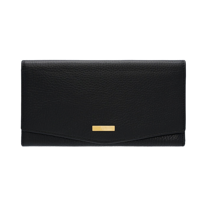 Jack Studio Full Grain Leather Women’s Trifold Long Wallet Purse with Snap Closure - JWB 40551 LT