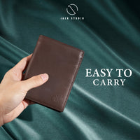 Jack Studio Vegetable Tanned Cow Leather Vertical Wallet with RFID Protection - JWC 31052 thumbnail