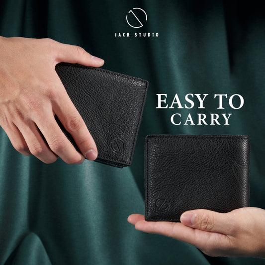 Jack Studio Vegetable Tanned Genuine Cow Leather Bifold Men’s Wallet with Coin Pocket - JWC 31051