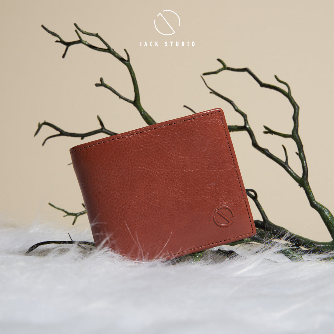 Jack Studio Vegetable Tanned Cow Leather Magnetic Closure Bifold Men’s Wallet with Money Clip - JWC 30861 - Jack Studio Marketing Sdn Bhd