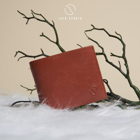 Jack Studio Vegetable Tanned Cow Leather Magnetic Closure Bifold Men’s Wallet with Money Clip - JWC 30861 - Jack Studio Marketing Sdn Bhd