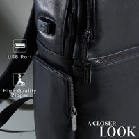 Jack Studio Genuine Cow Leather Bussiness Casual Backpack - BAB 50501 B thumbnail