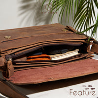 Jack Studio Full Grain Crazy Horse Leather Sling Crossbody Bag Beg Lelaki - BAC 30839 thumbnail