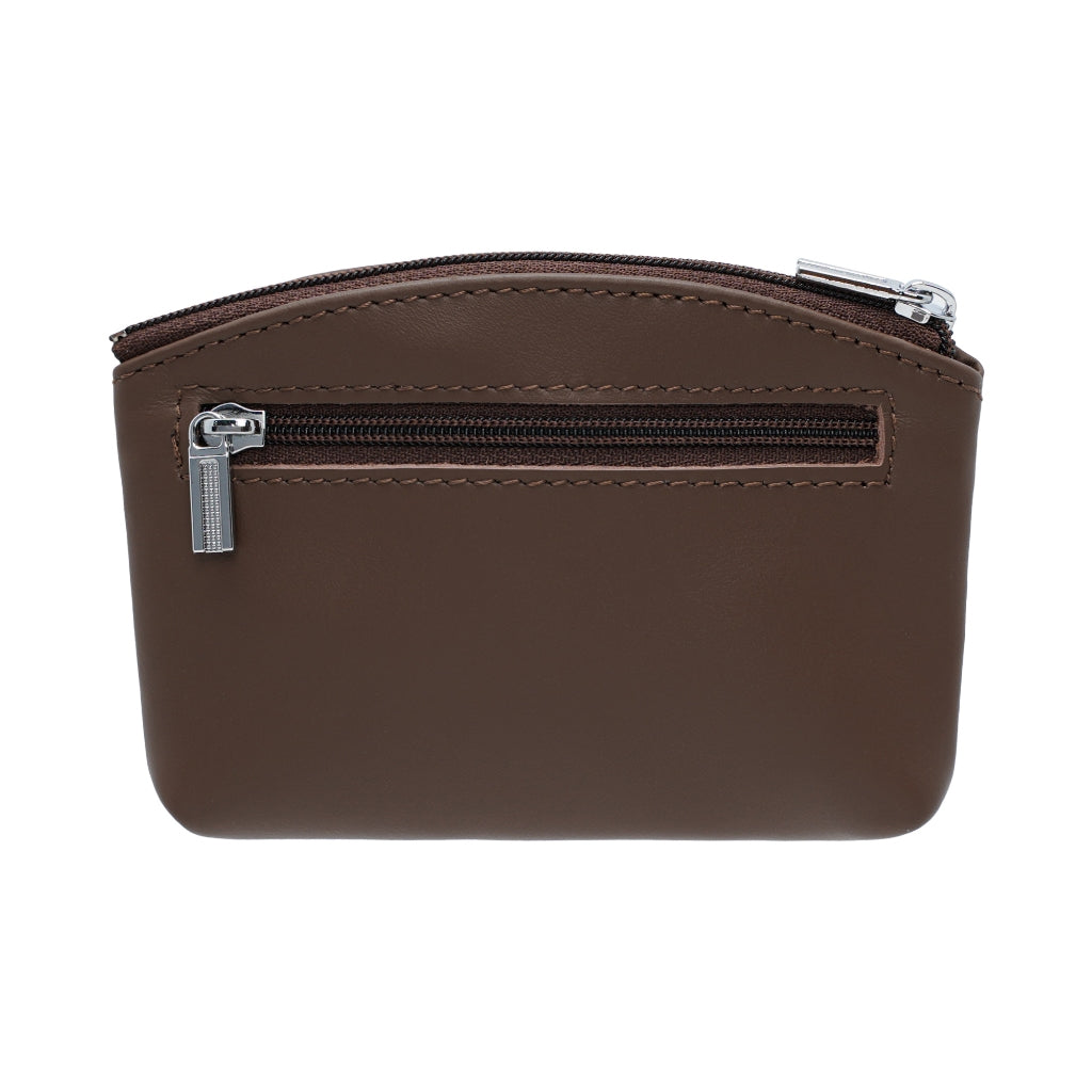 Jack Studio Genuine Cow Leather Coin Pouch Zip Wallet with Keyholder - JK40155