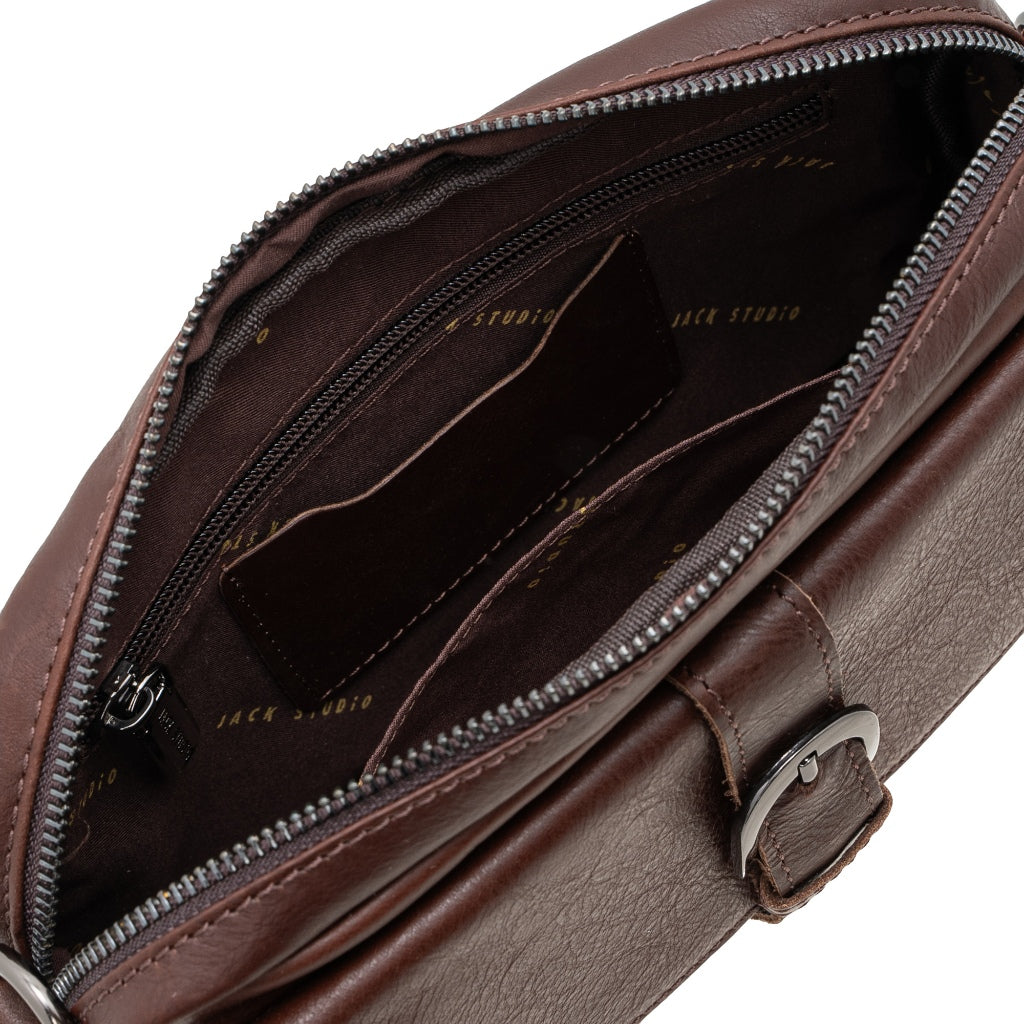 Jack Studio Full Grain Cow Leather Medium Sling Crossbody Buckle Men’s Bag - BAC 40316 - Jack Studio Marketing Sdn Bhd