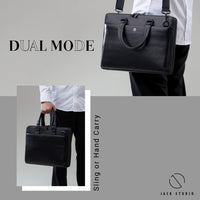 Jack Studio Genuine Cow Leather Bussiness Cassual Sling Briefcase Bag - BAB 30818 thumbnail