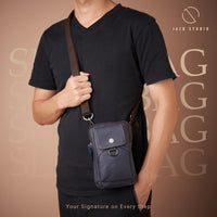 Jack Studio Genuine Leather Men Shoulder Bag Crossbody Sling Bag Man Beg lelaki - BAB 30505 thumbnail