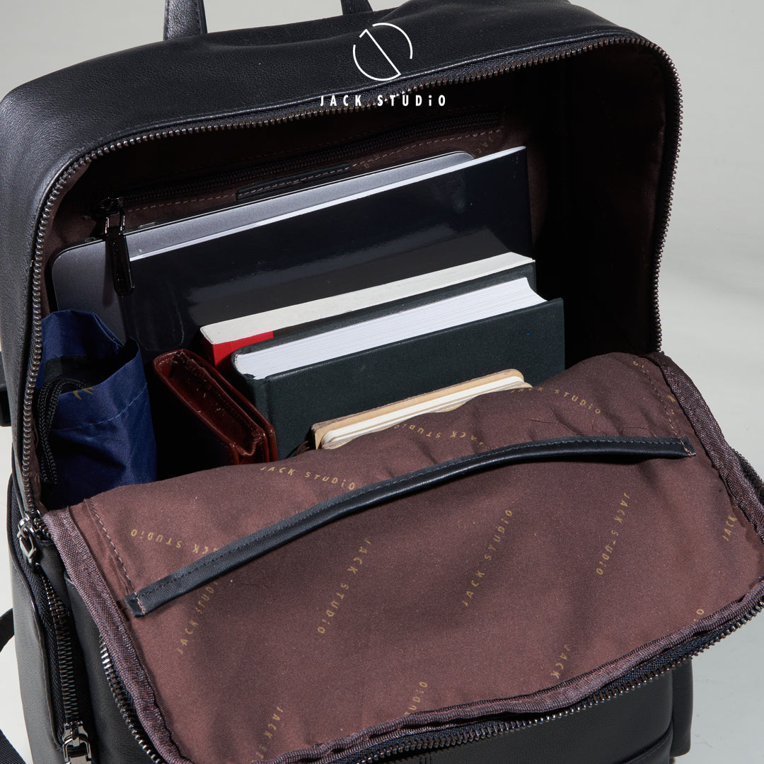 Jack Studio Genuine Cow Leather Bussiness Casual Backpack - BAB 30817