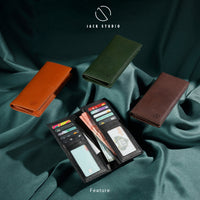 Jack Studio Vegetable Tanned Cow Leather RFID Protection Bi-Fold Long Wallet - JWC 31053 thumbnail