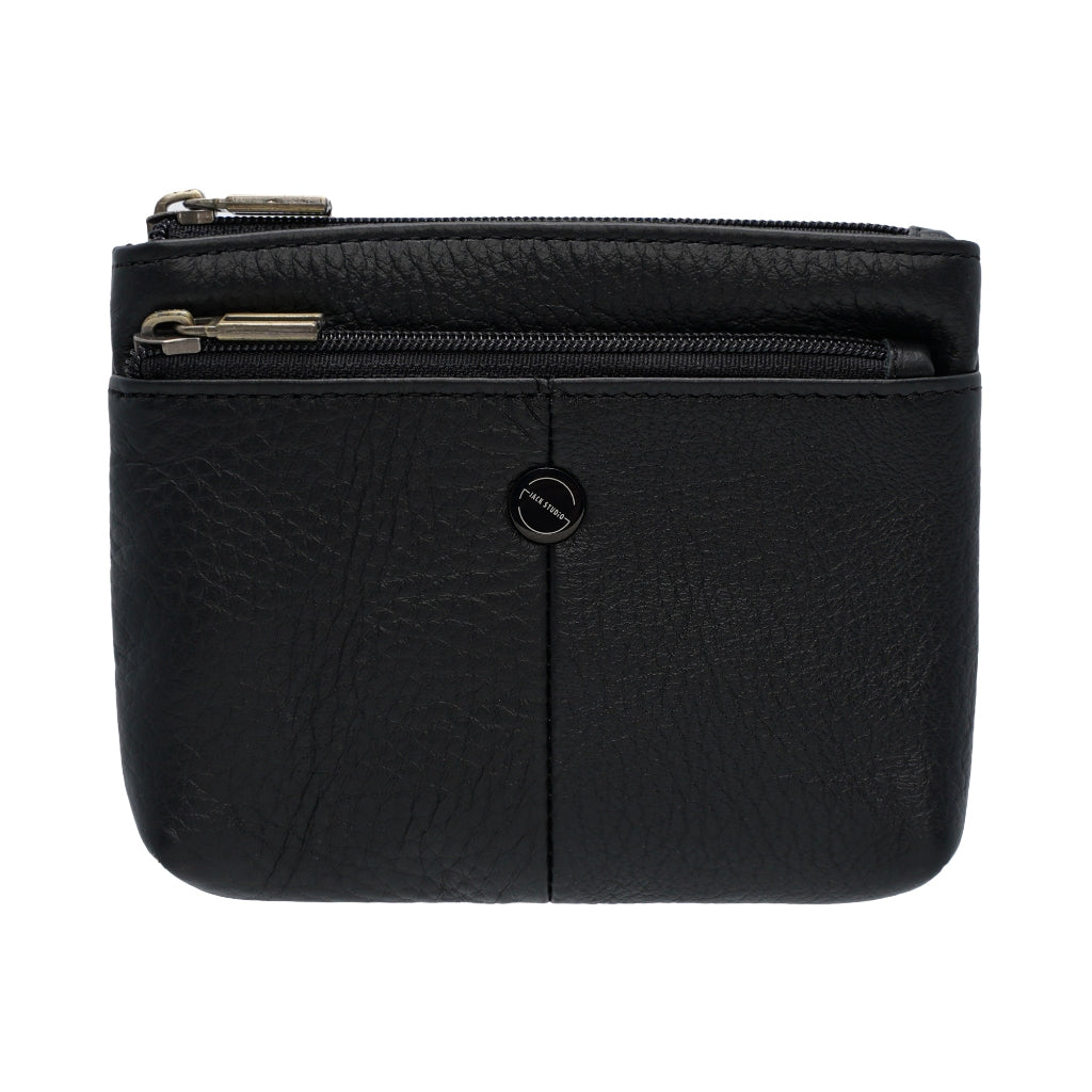 Jack Studio Full Grain Leather Small Coin Pouch Zip Wallet Woman Purse with Keyholder -  JWB 40556 CP