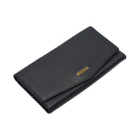 Jack Studio Full Grain Leather Women’s Trifold Long Wallet Purse with Snap Closure - JWB 40551 LT thumbnail