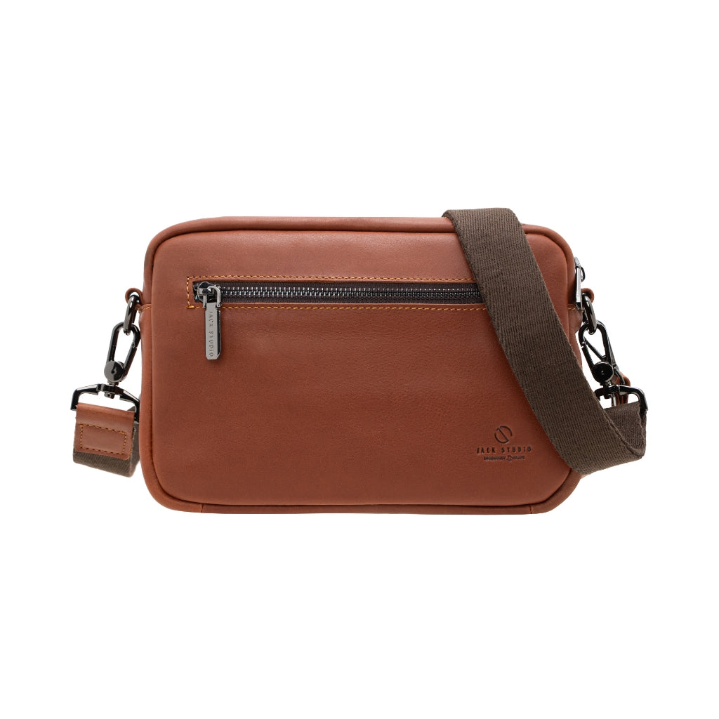 Jack Studio Full Grain Cow Leather Medium Sling Crossbody Buckle Men’s Bag - BAC 40316 - Jack Studio Marketing Sdn Bhd