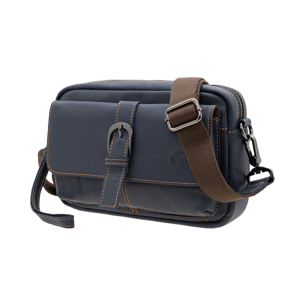 Jack Studio Full Grain Cow Leather Medium Sling Crossbody Buckle Men’s Bag - BAC 40316 - Jack Studio Marketing Sdn Bhd